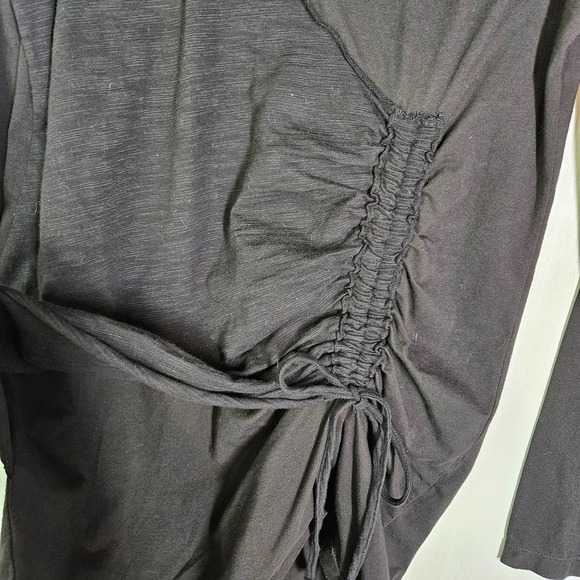 Neon Buddha Cinch Front Tunic Top M Black Long Sleeve‎ - Picture 5 of 7